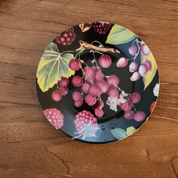 Set of 2 black, green, and multicolor Limoges porcelain Philippe Deshoulières - Picture 2 of 7